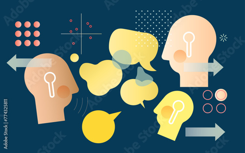Communication Disharmony with Locked Mindset - Illustration