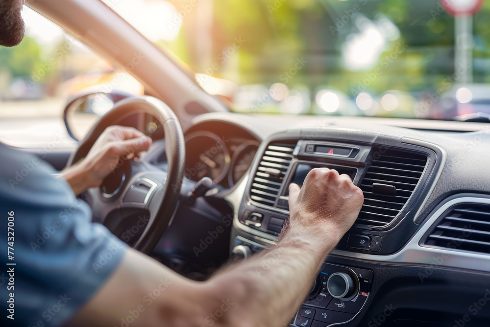 Auto Mechanic Repairing Car A/C System