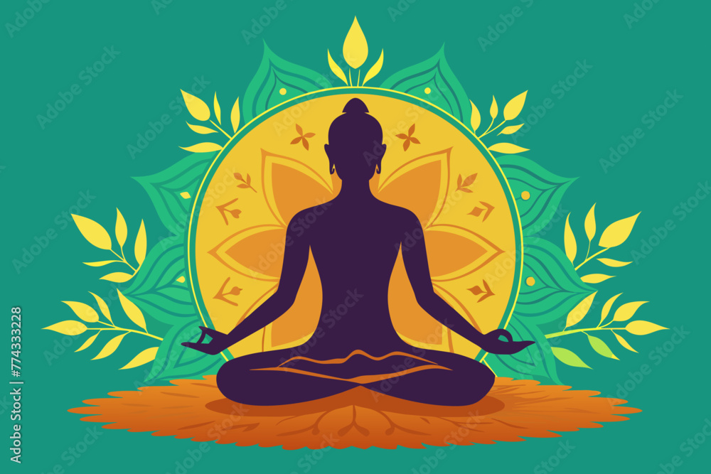 Meditation silhouette