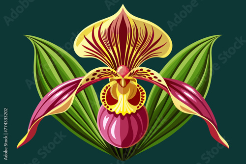 Fototapeta Naklejka Na Ścianę i Meble -  Peacock Orchid vector 