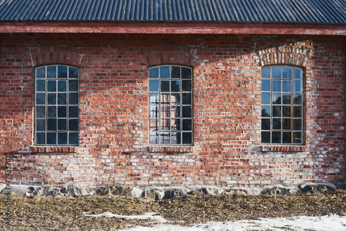 Building by Kapp, Toten, Norway, in spring.