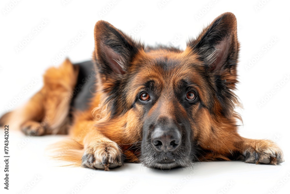 Loyal Gaze: German Shepherd's Serenity