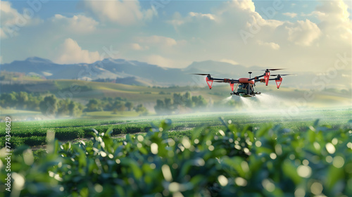 Obraz na płótnie Drone in the field. w salonie