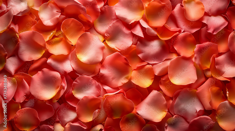 Background of red rose petals.