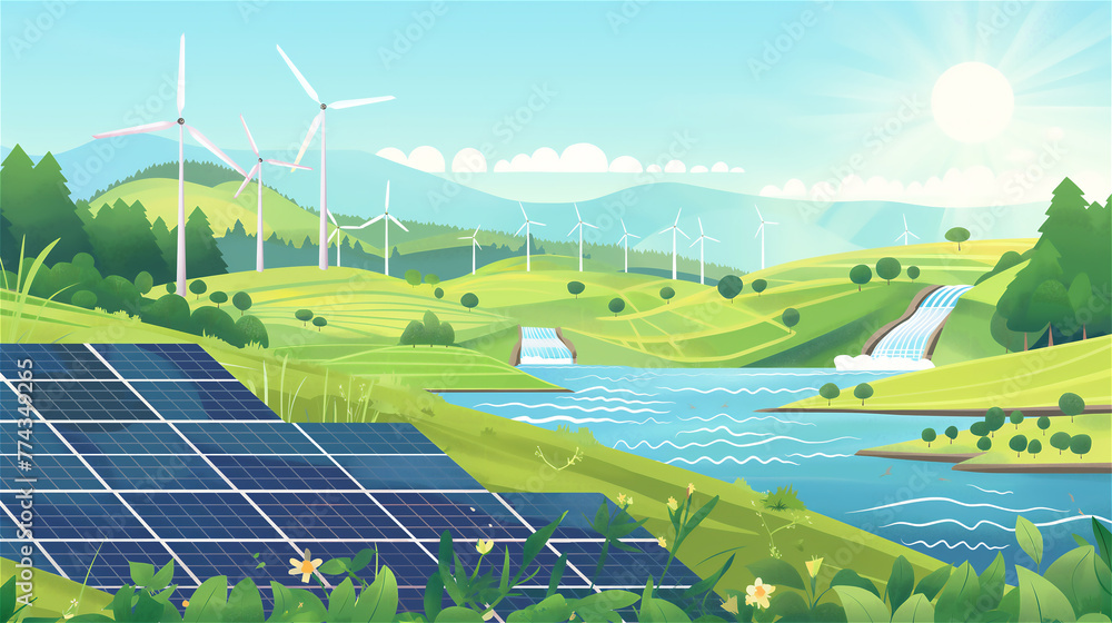 Alternative energy illustration.