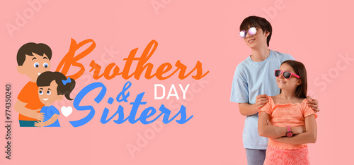 Cute girl with her brother ...