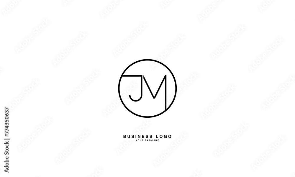 Fototapeta premium JM, MJ, J, M, Abstract Letters Logo Monogram