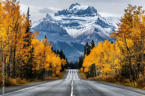 breathtaking Icefield Parkway road in Canada
