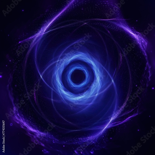 Abstract background with stars. Abstract blue background with spiral.