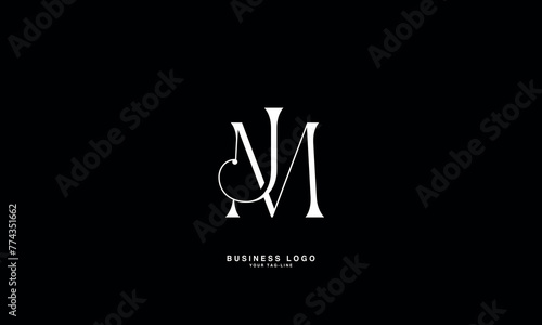 JM, MJ, J, M, Abstract Letters Logo Monogram
