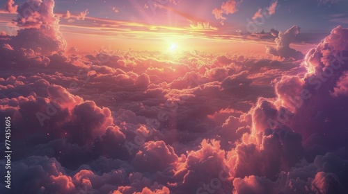 Sun Shining Through Clouds