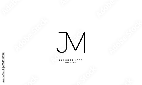 JM, MJ, J, M, Abstract Letters Logo Monogram