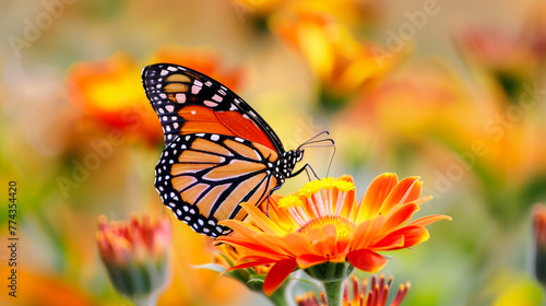 The photograph showcases a vibrant and captivating butterfly perched delicately on a flower. The butterfly s wings are a mesmerizing display of colors