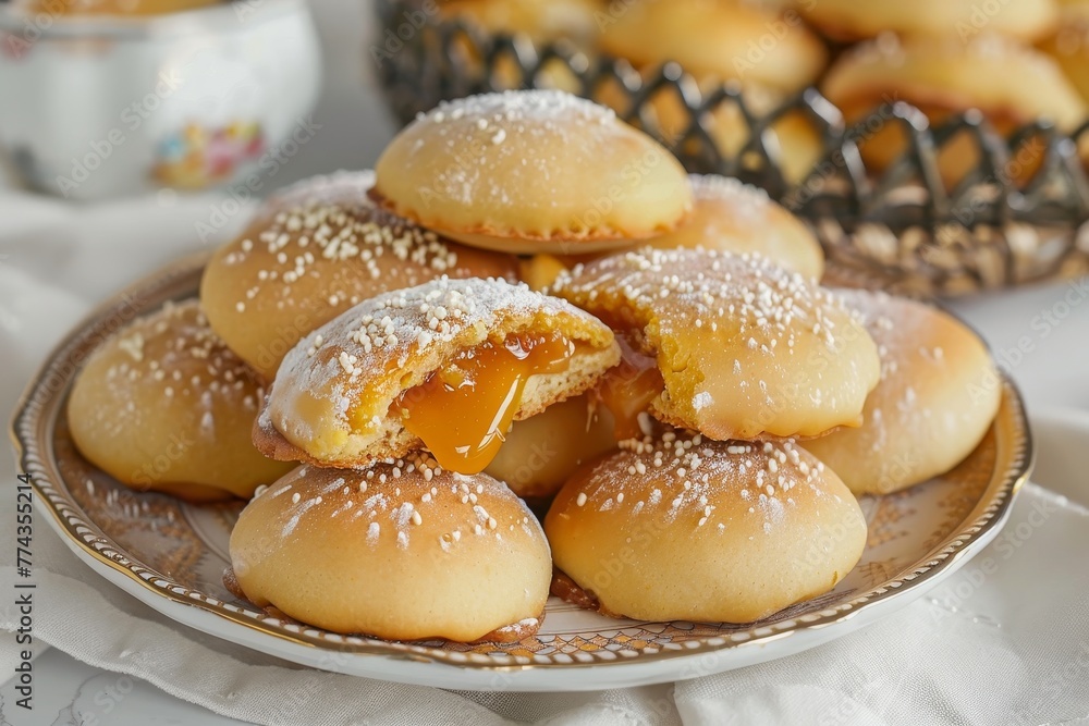 Cornflour cookies with caramel filling Cornflour cookies with caramel filling