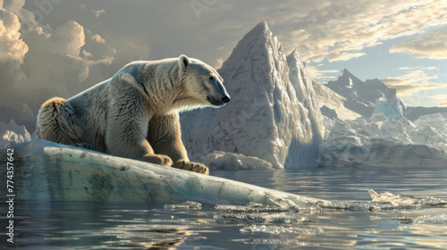 Polar bear on the iceberg, Arctic Ocean © DB Media