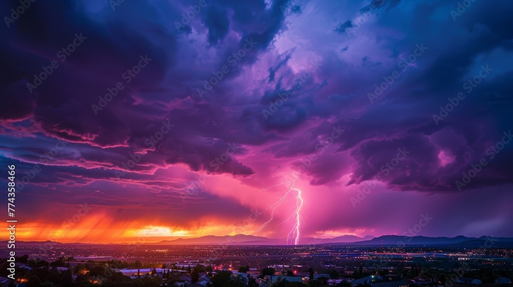 Dramatic Weather Professional captures of dramatic weather conditions from stormy skies and lightning strikes to misty  AI generated illustration