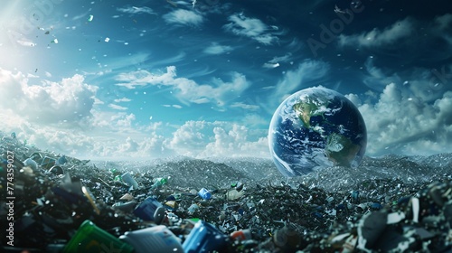  Earth in trash dump