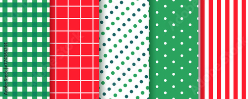 Christmas seamless background. Festive Xmas patterns. Vector illustration.