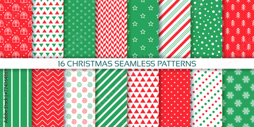 Christmas seamless pattern. Vector illustration. Collection Xmas textures.