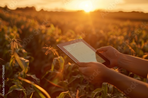 Precision Farming, Digital Tablet Analysis in Cropland