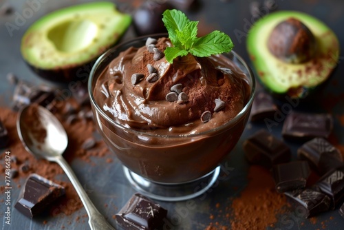 Avocado chocolate pudding