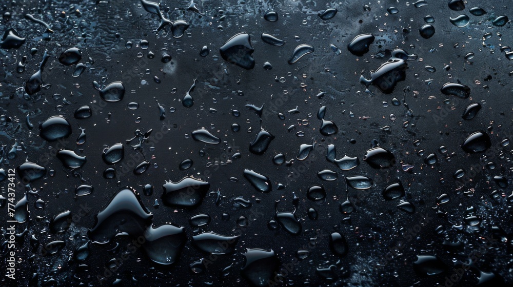 Rain on a black background. Raindrop overlay Rain on a black background. Raindrop overlay