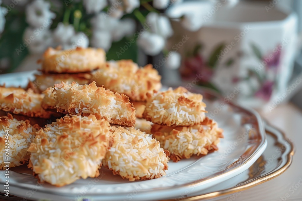 Coconut cookies made at home for Passover Coconut cookies made at home for Passover