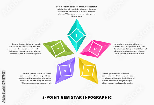 5-Point Gem Star Infographic