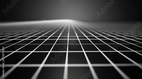 A receding grid of fine white lines on a deep, shadowy background. © Martin