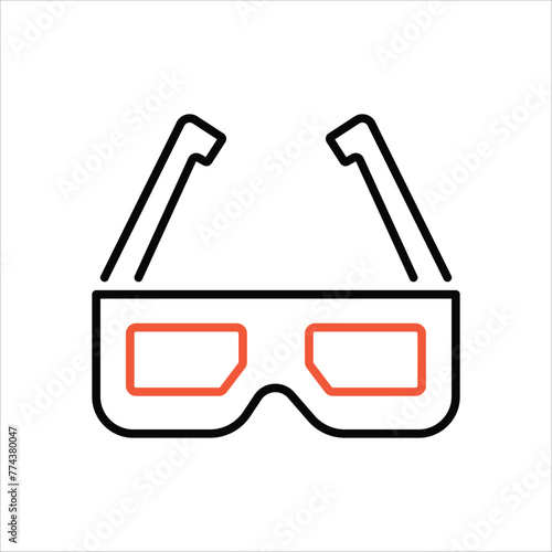 3d Glasses icon editable stock vector icon