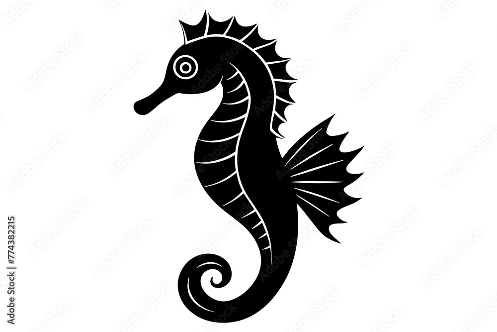 seahorse silhouette vector illustration seahorse silhouette vector illustration