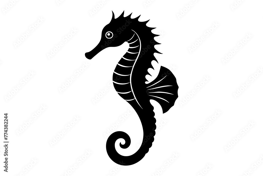seahorse silhouette vector illustration seahorse silhouette vector illustration