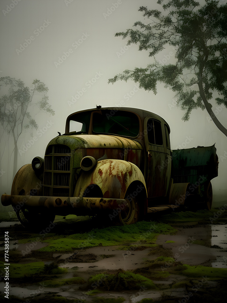 Old Vehicles By The Side Of The Road Old Vehicles By The Side Of The Road