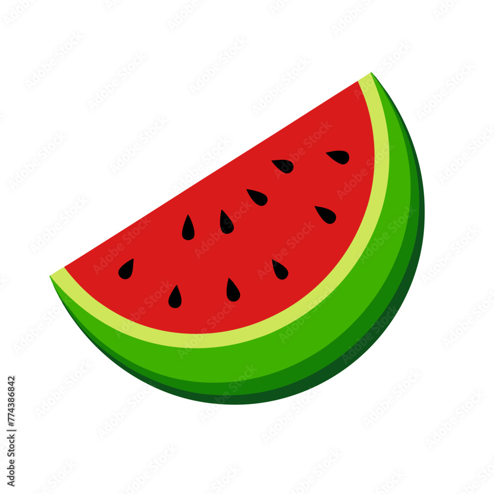 Watermelon vector icon on white background Watermelon vector icon on white background