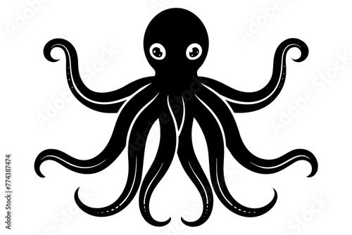 octopus silhouette vector illustration