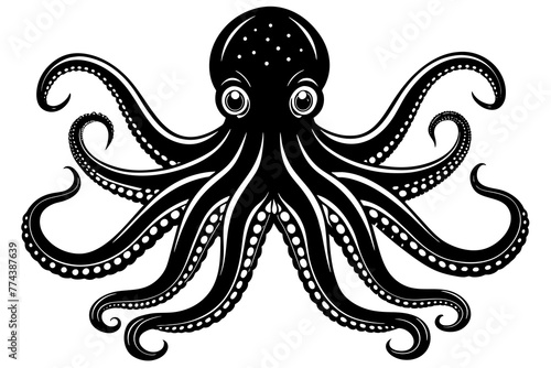 octopus silhouette vector illustration