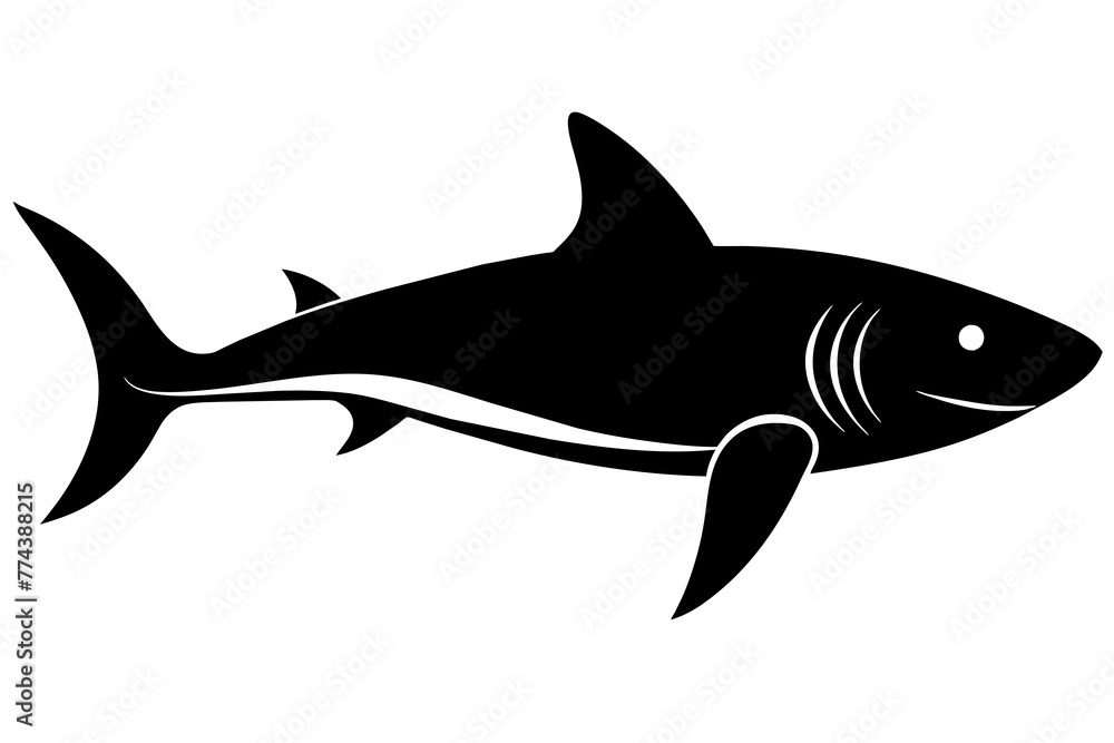 shark silhouette vector illustration shark silhouette vector illustration