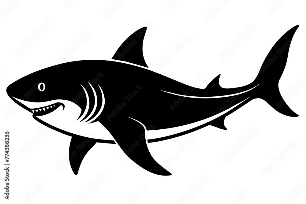 shark silhouette vector illustration shark silhouette vector illustration