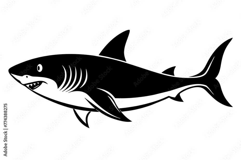 shark silhouette vector illustration shark silhouette vector illustration