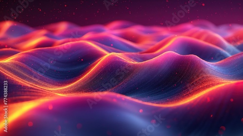 Abstract background with space. Wavy purple background with smoke.