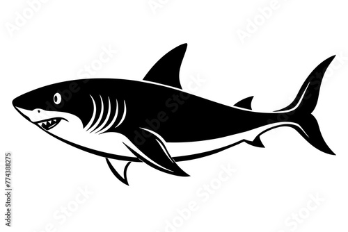 shark silhouette vector illustration 