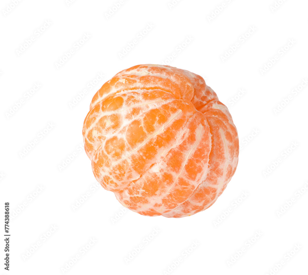 Peeled fresh ripe tangerine isolated on white Peeled fresh ripe tangerine isolated on white