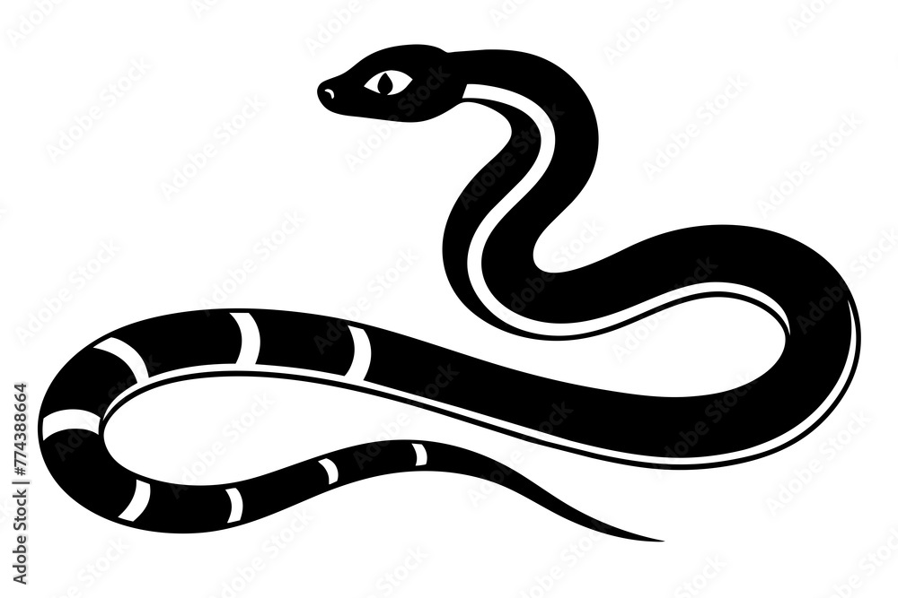 Naklejka premium snake silhouette vector illustration