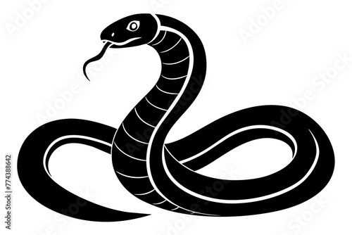 snake silhouette vector illustration