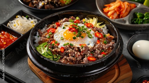 Korean cuisine. Pibimpap
