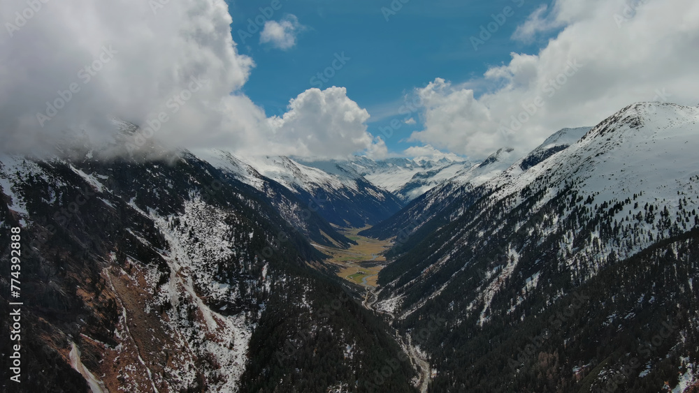 Krimml Waterfalls in Austrian Alps