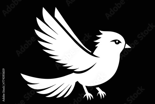  silhouette image,Indiebird,vector illustration,white background
