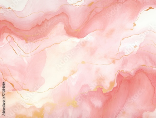 Rose Gold abstract watercolor stain background pattern 