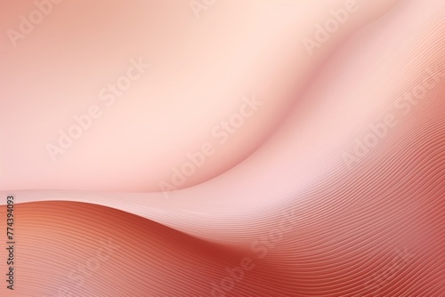 Rose Gold gradient wave pattern background with noise texture and soft surface 