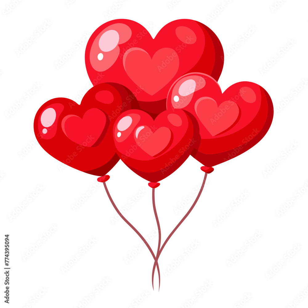 valentines-day-red-sweet-balloon-hearts--3d-vector